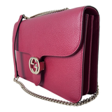 Red Interlocking GG Shoulder Bag
