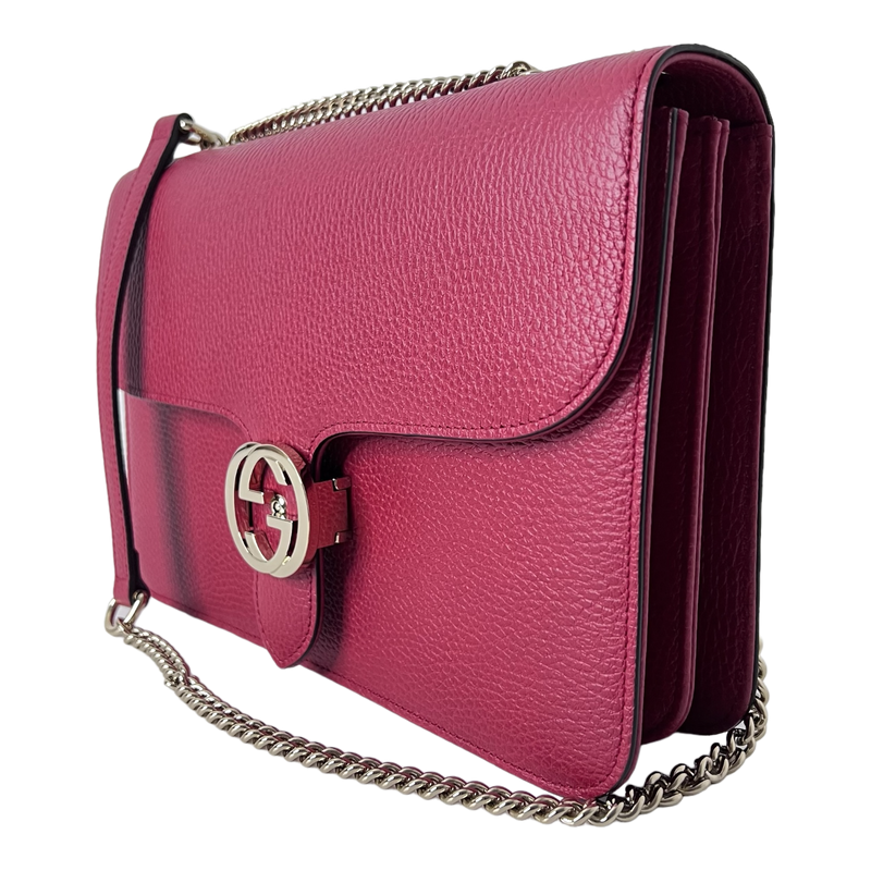 Red Interlocking GG Shoulder Bag