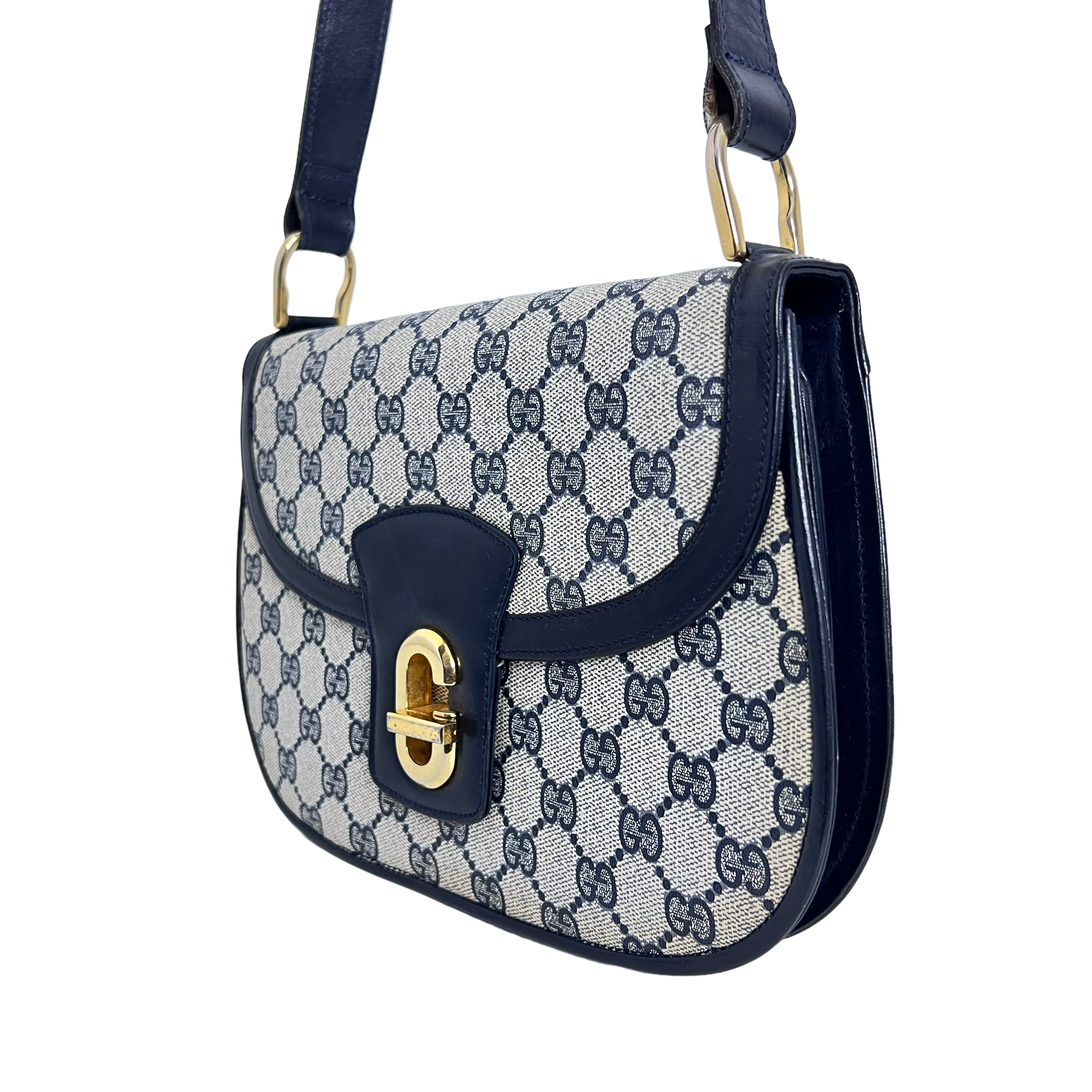 Vintage GG Web Twist Lock Shoulder Bag