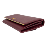 Bordeaux Saffiano Leather with Gold Hardware