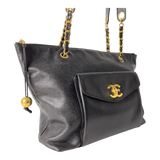 Vintage Caviar CC Turn-lock Tote