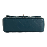 Mini Rectangle Flap in Bleu Fonce