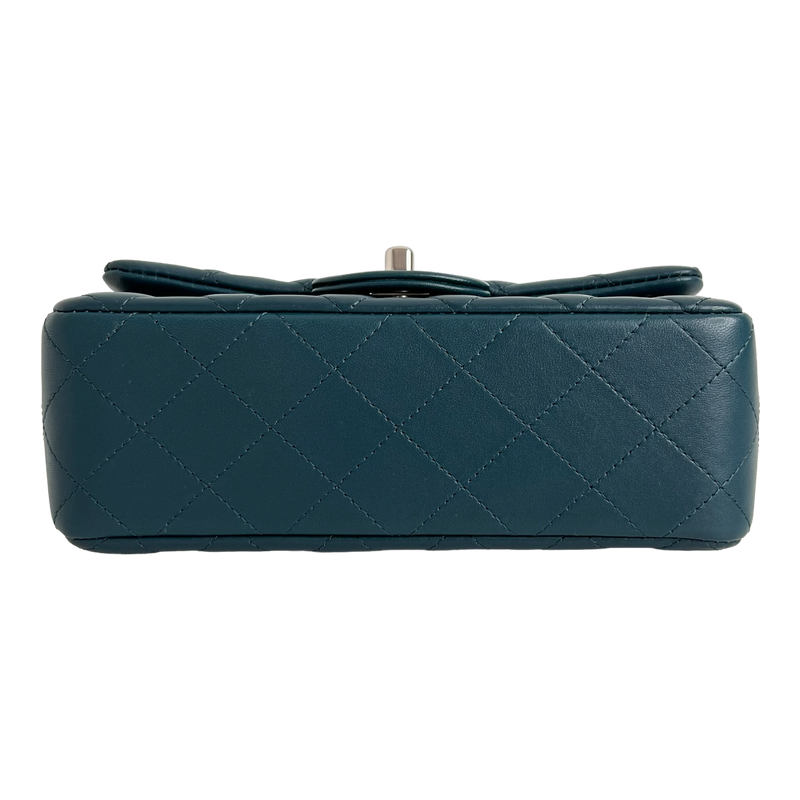 Mini Rectangle Flap in Bleu Fonce