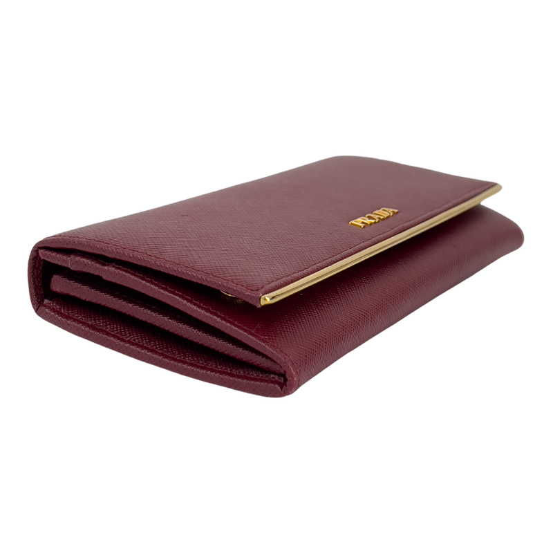 Bordeaux Saffiano Leather with Gold Hardware