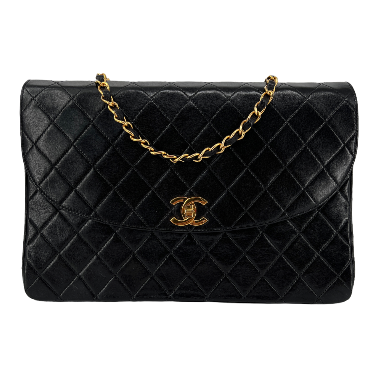 Quilted Lambskin Single Flap Bag