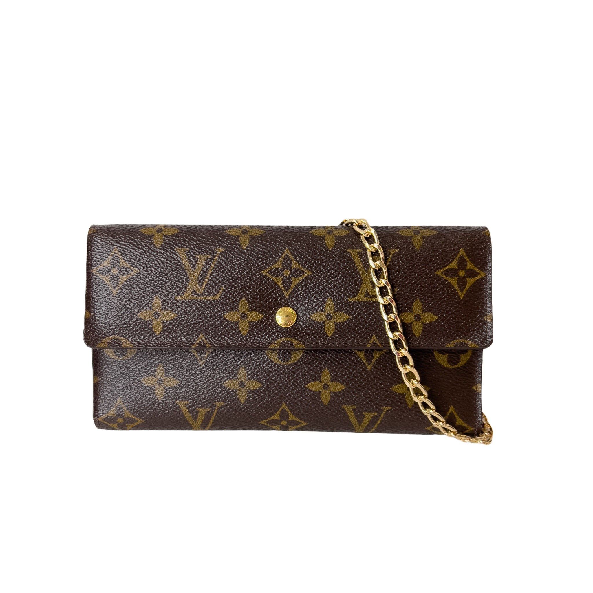 Monogram Wallet with Chain