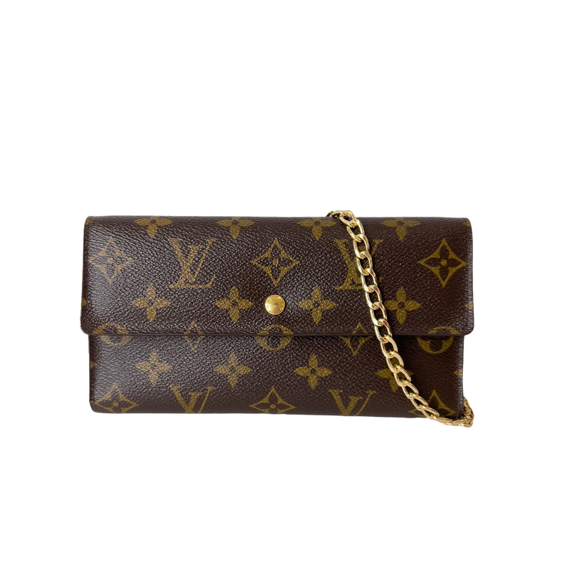 Monogram Wallet with Chain