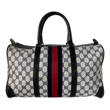 GG Web Supreme Canvas Boston Bag