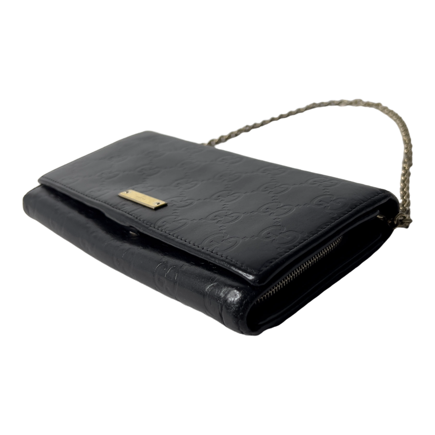 Black Guccissima Wallet on Chain