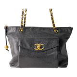 Vintage Caviar CC Turn-lock Tote