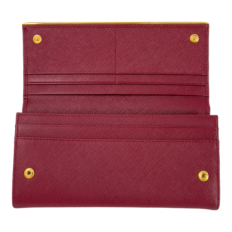 Bordeaux Saffiano Leather with Gold Hardware