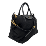 Saffiano-Trimmed Tessuto Tote