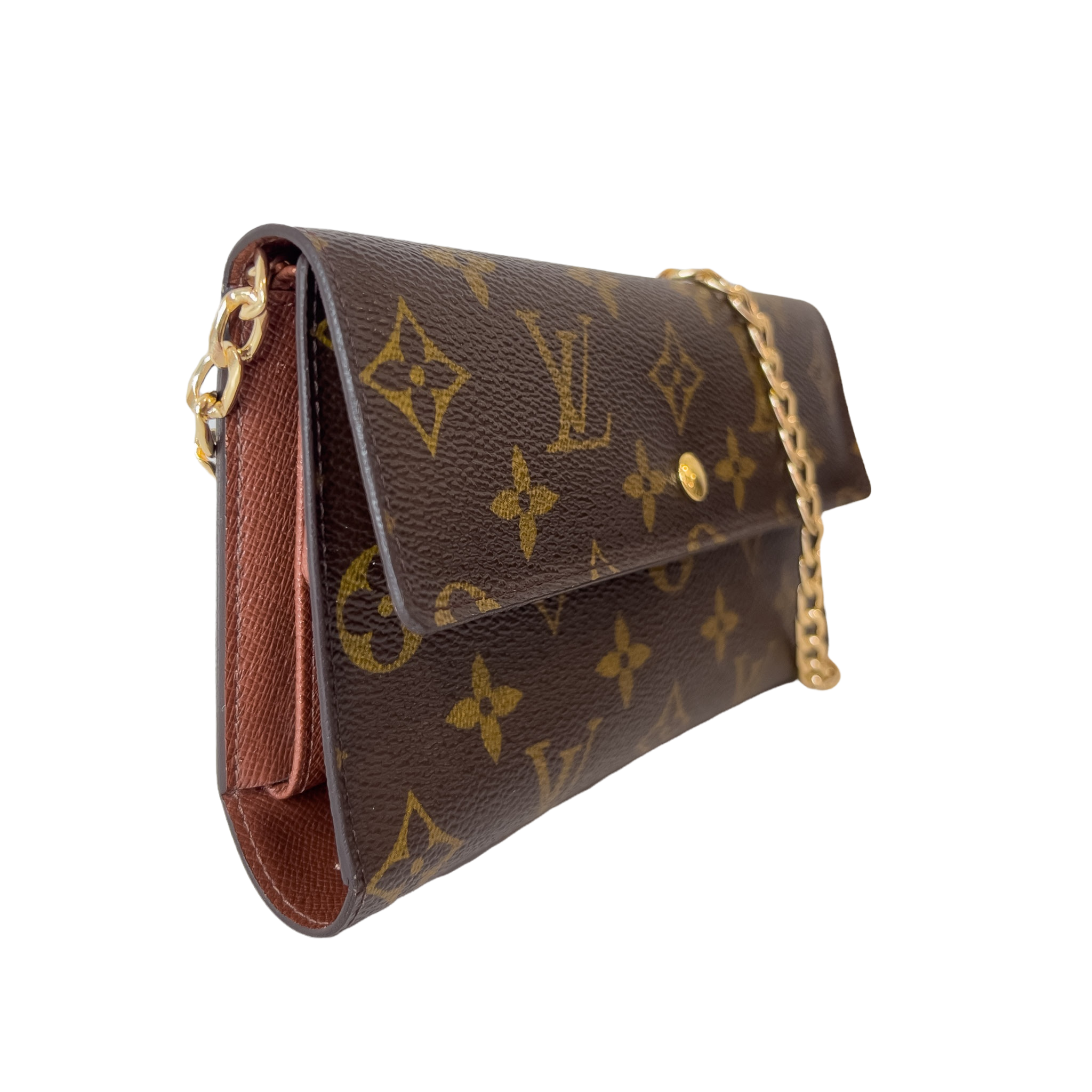 Monogram Wallet with Chain