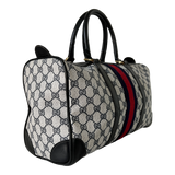 GG Web Supreme Canvas Boston Bag