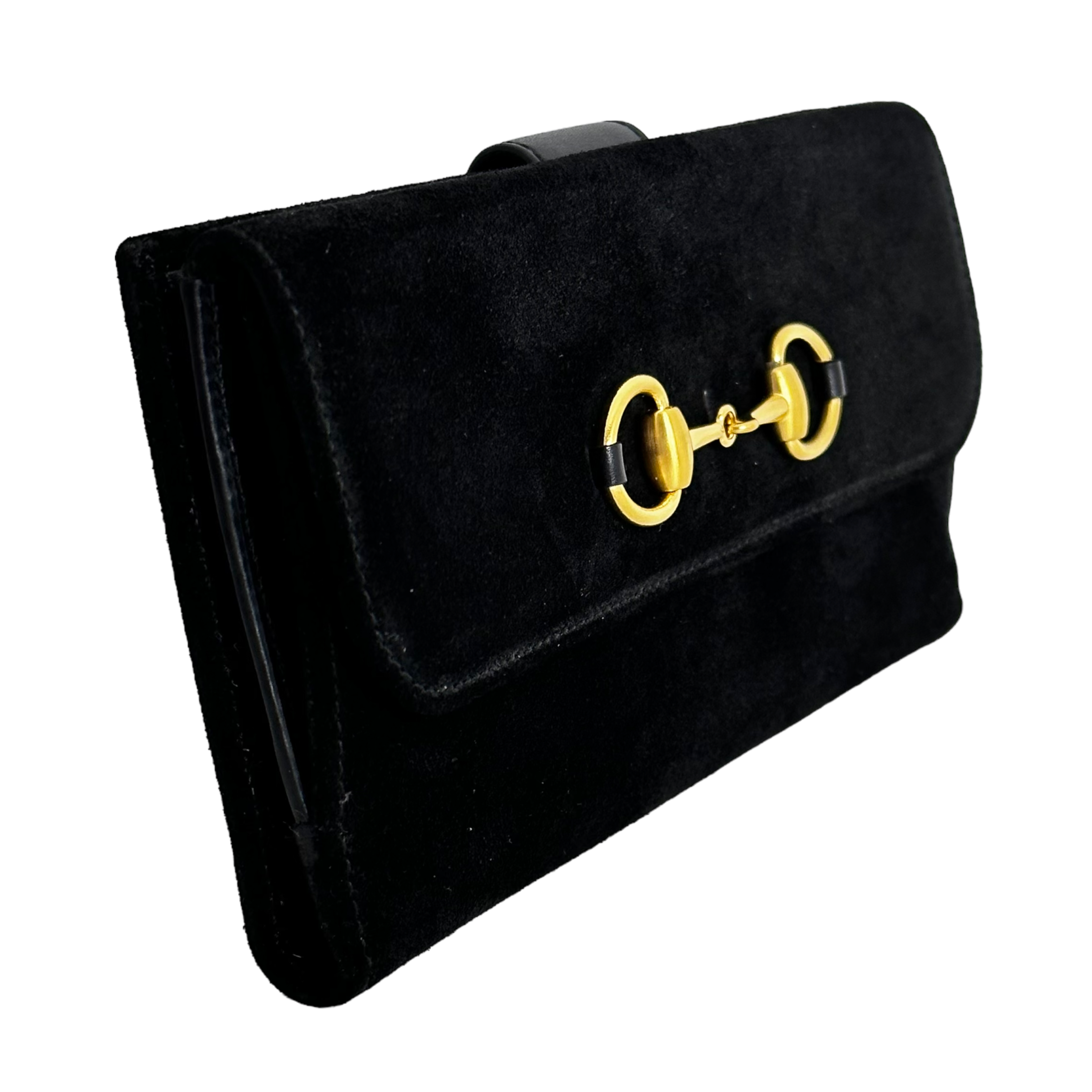 Horsebit Suede Long Wallet