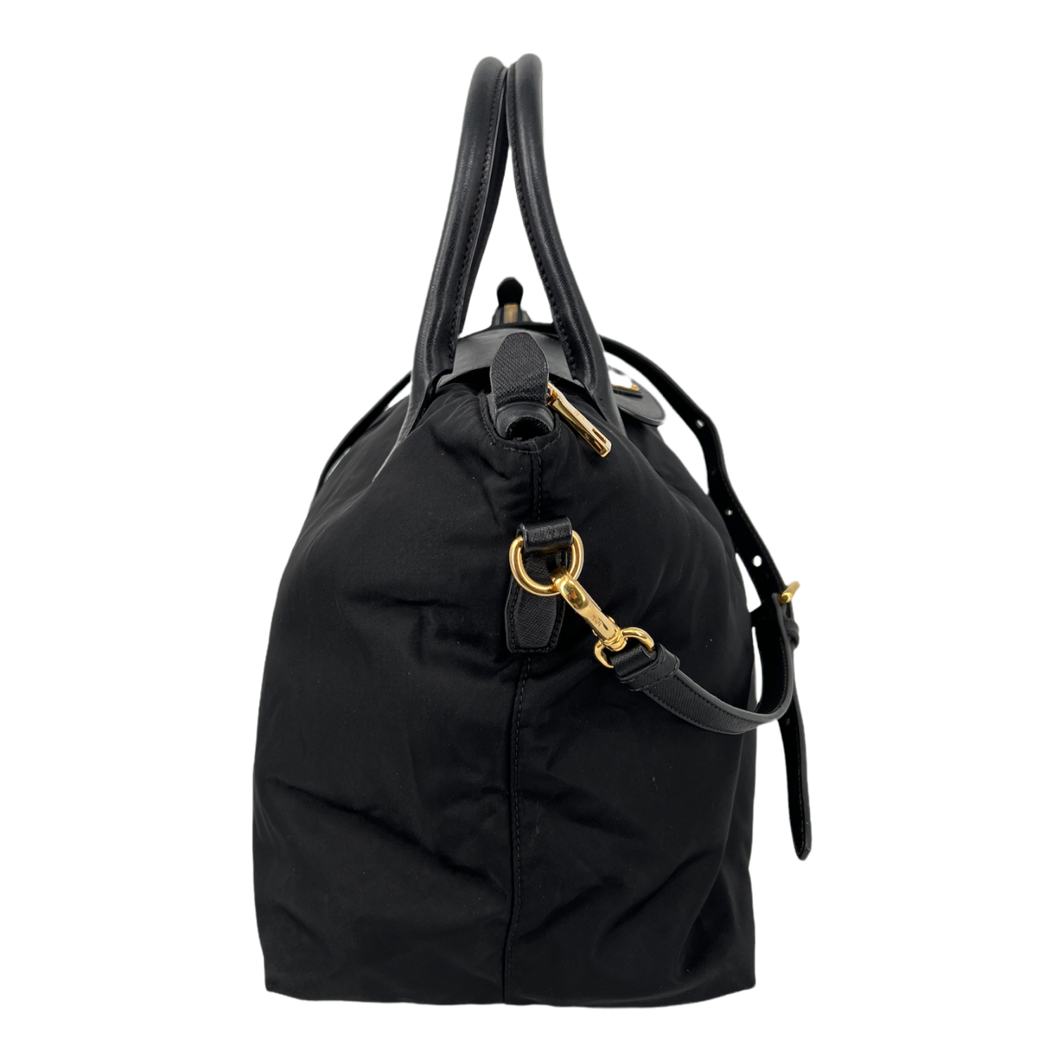 Saffiano-Trimmed Tessuto Tote