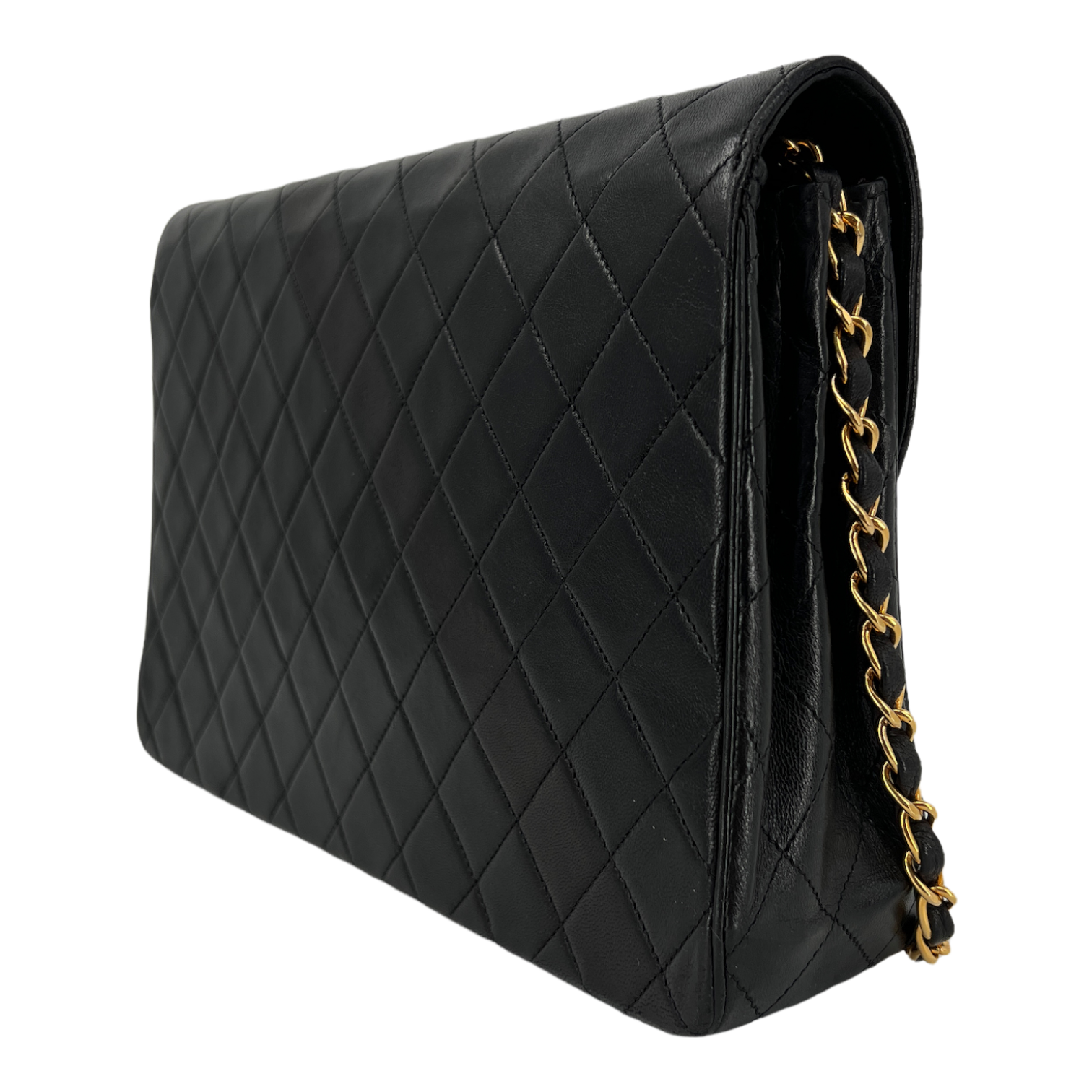 Quilted Lambskin Single Flap Bag