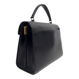 Medium Cassandra Top Handle Leather and Suade