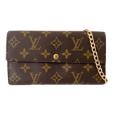 Monogram Wallet with Gold Chain