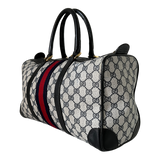 GG Web Supreme Canvas Boston Bag
