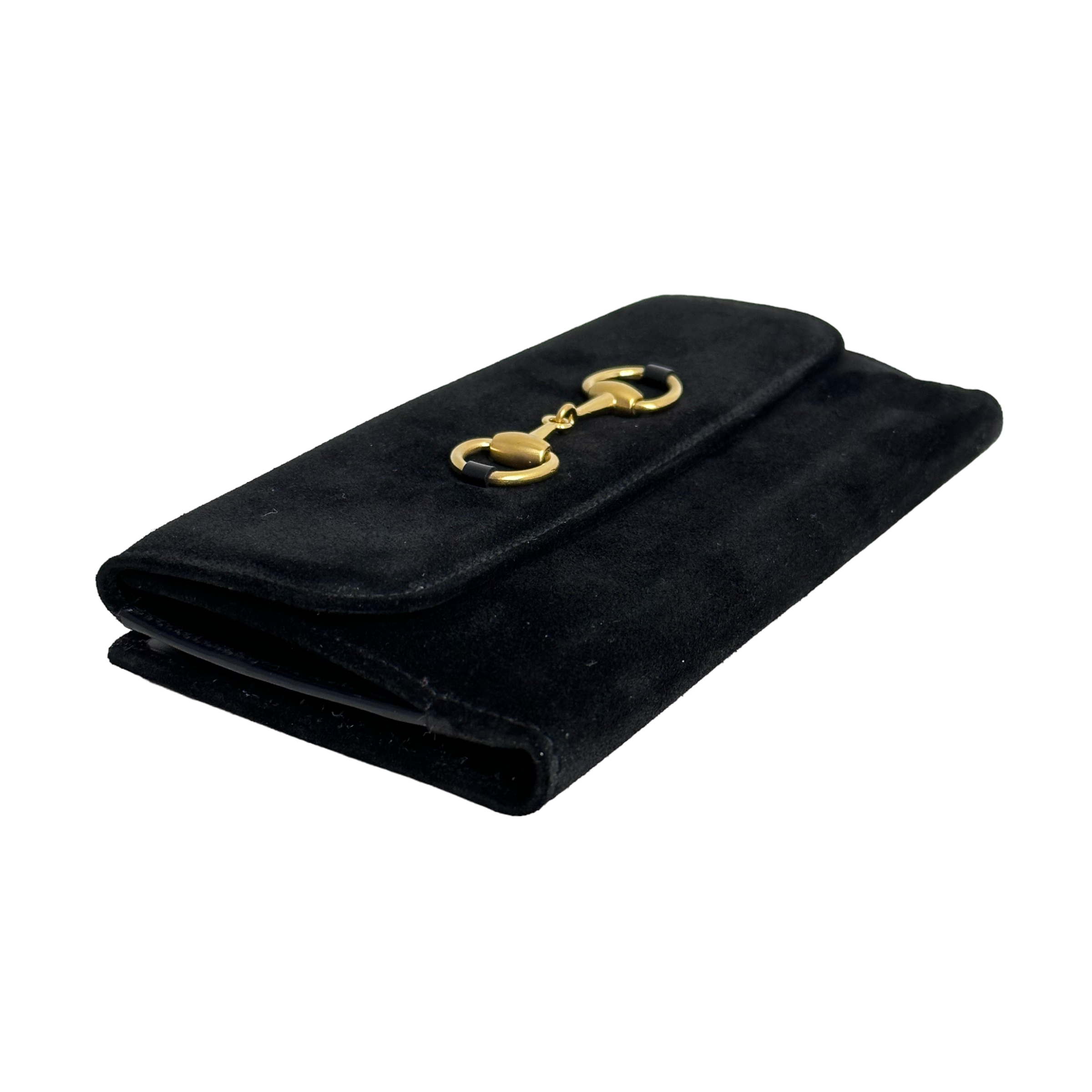 Horsebit Suede Long Wallet