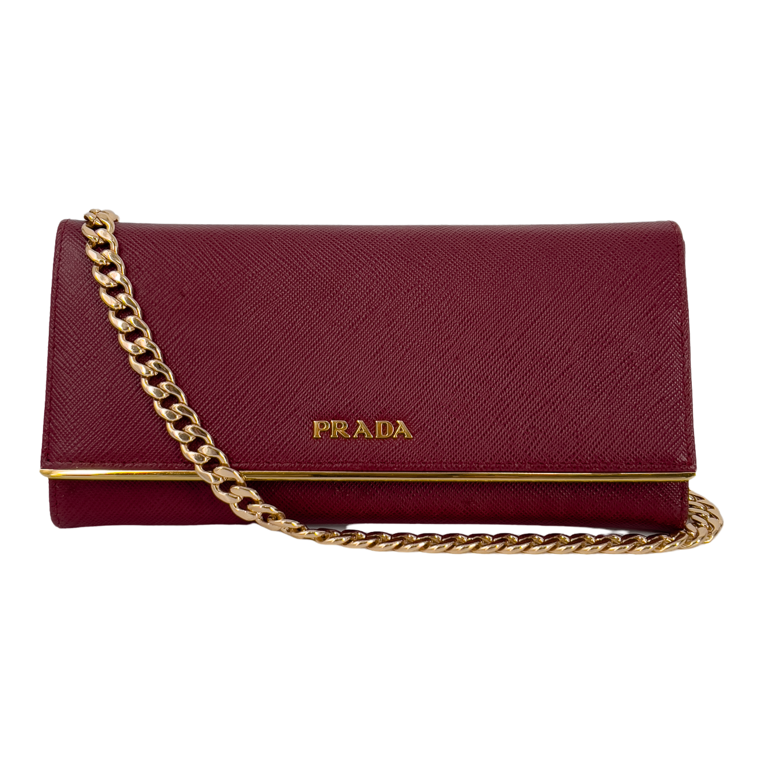 Bordeaux Saffiano Leather with Gold Hardware