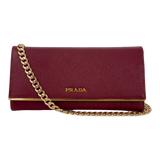 Bordeaux Saffiano Leather with Gold Hardware