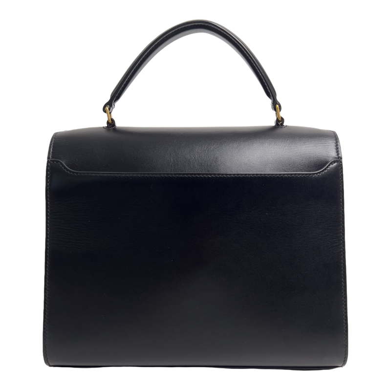 Medium Cassandra Top Handle Leather and Suade