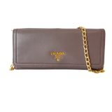 Calfskin Wallet with Chain