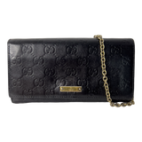 Black Guccissima Wallet on Chain
