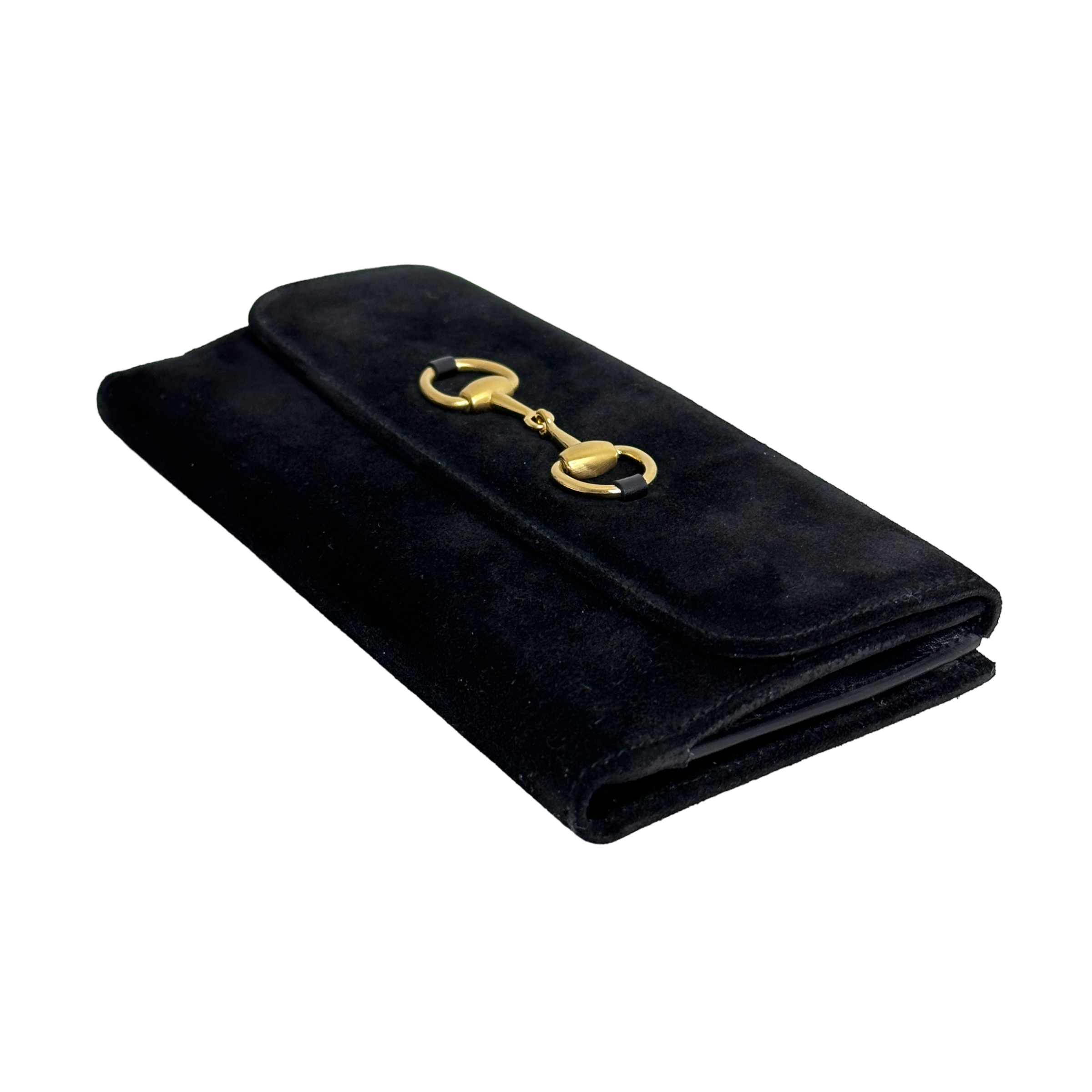 Horsebit Suede Long Wallet