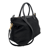 Saffiano-Trimmed Tessuto Tote