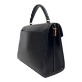Medium Cassandra Top Handle Leather and Suade