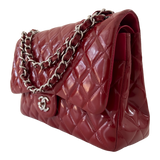 Red Patent Jumbo Classic Double Flap