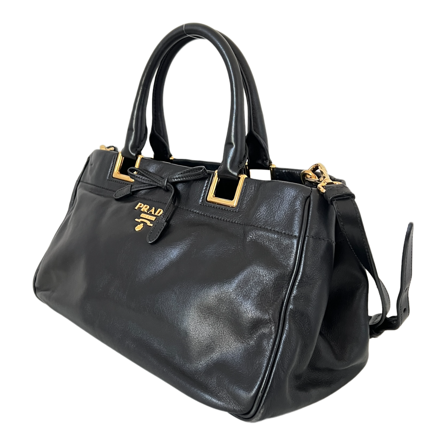 Nero Calfskin Ribbon Bag