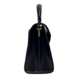 Medium Cassandra Top Handle Leather and Suade