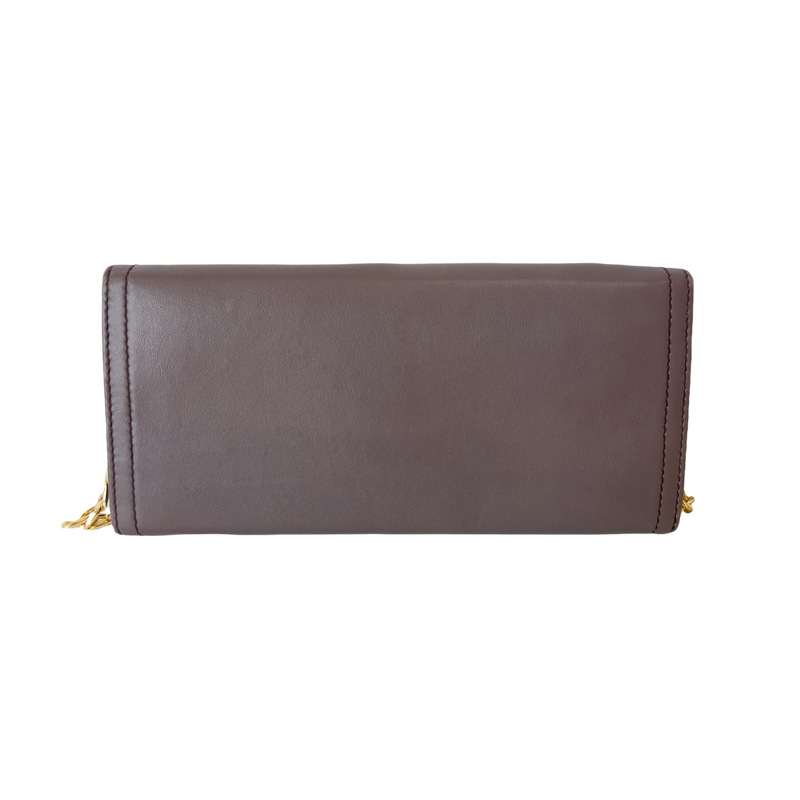 Calfskin Wallet with Chain