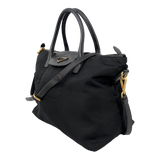 Saffiano-Trimmed Tessuto Tote