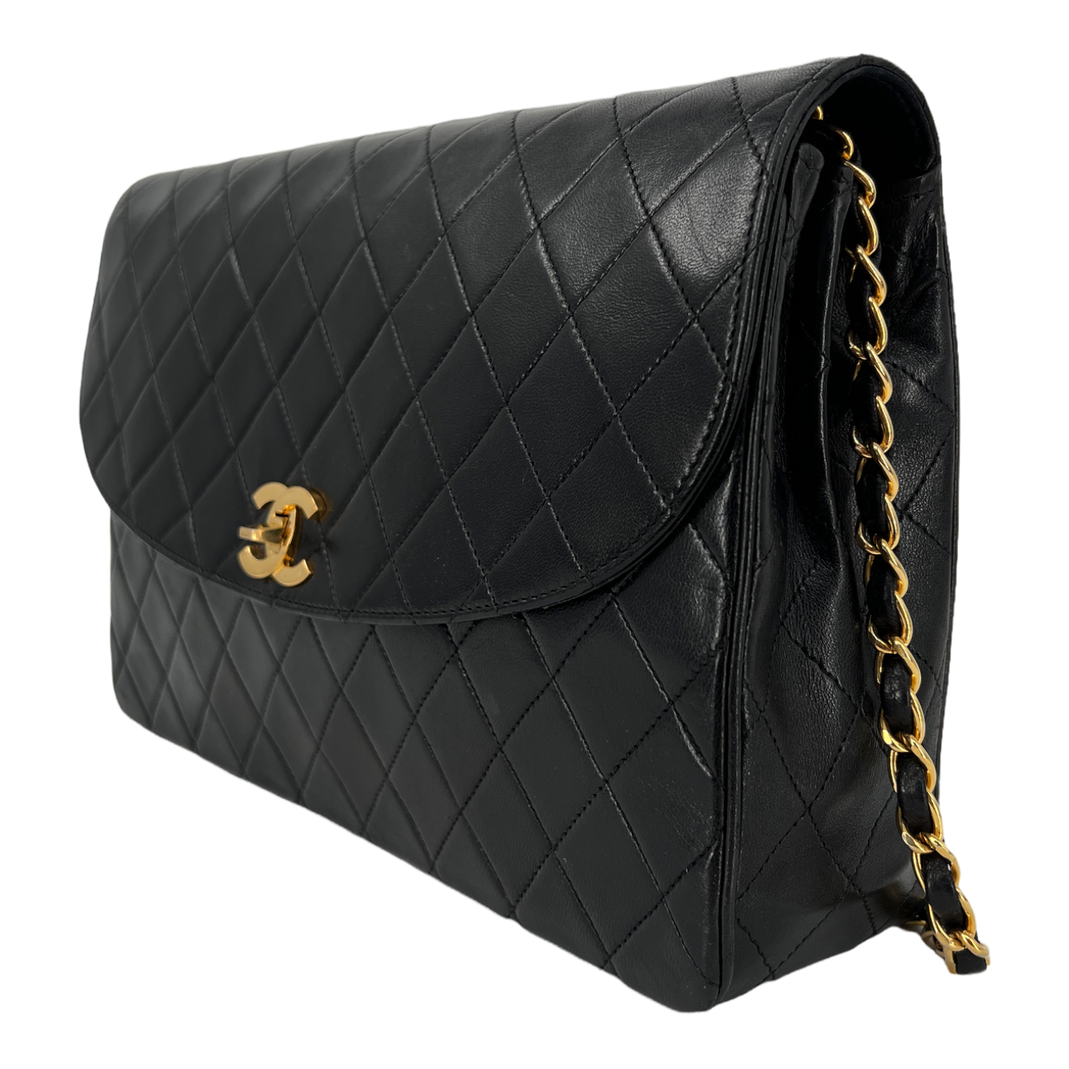 Quilted Lambskin Single Flap Bag
