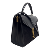 Medium Cassandra Top Handle Leather and Suade