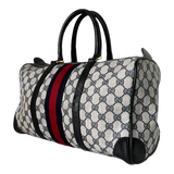 GG Web Supreme Canvas Boston Bag