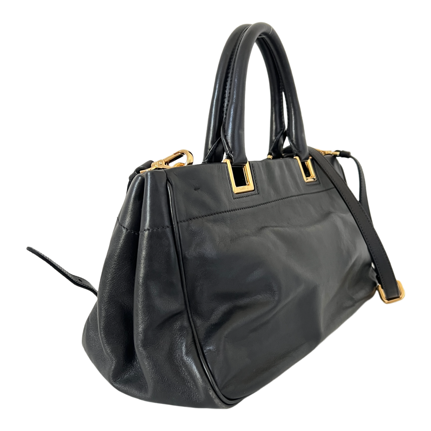 Nero Calfskin Ribbon Bag