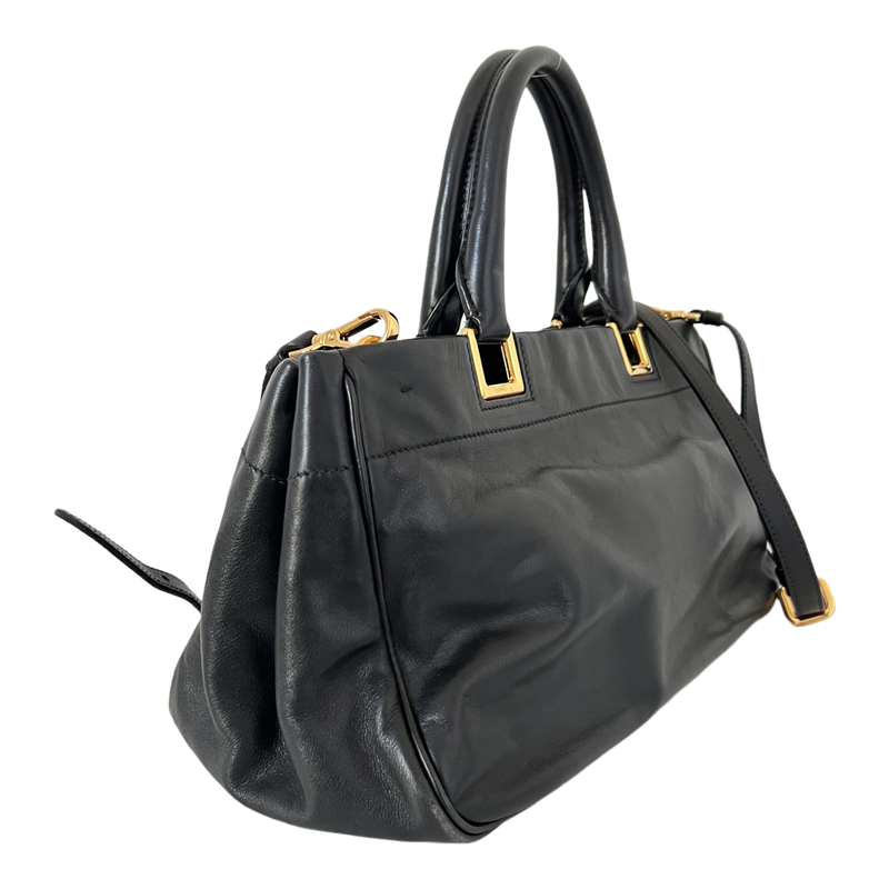 Nero Calfskin Ribbon Bag