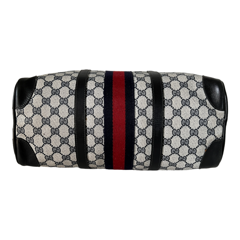 GG Web Supreme Canvas Boston Bag