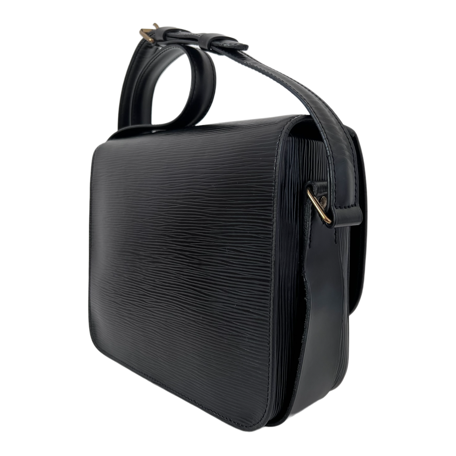 Black Epi Cartouchiere Crossbody