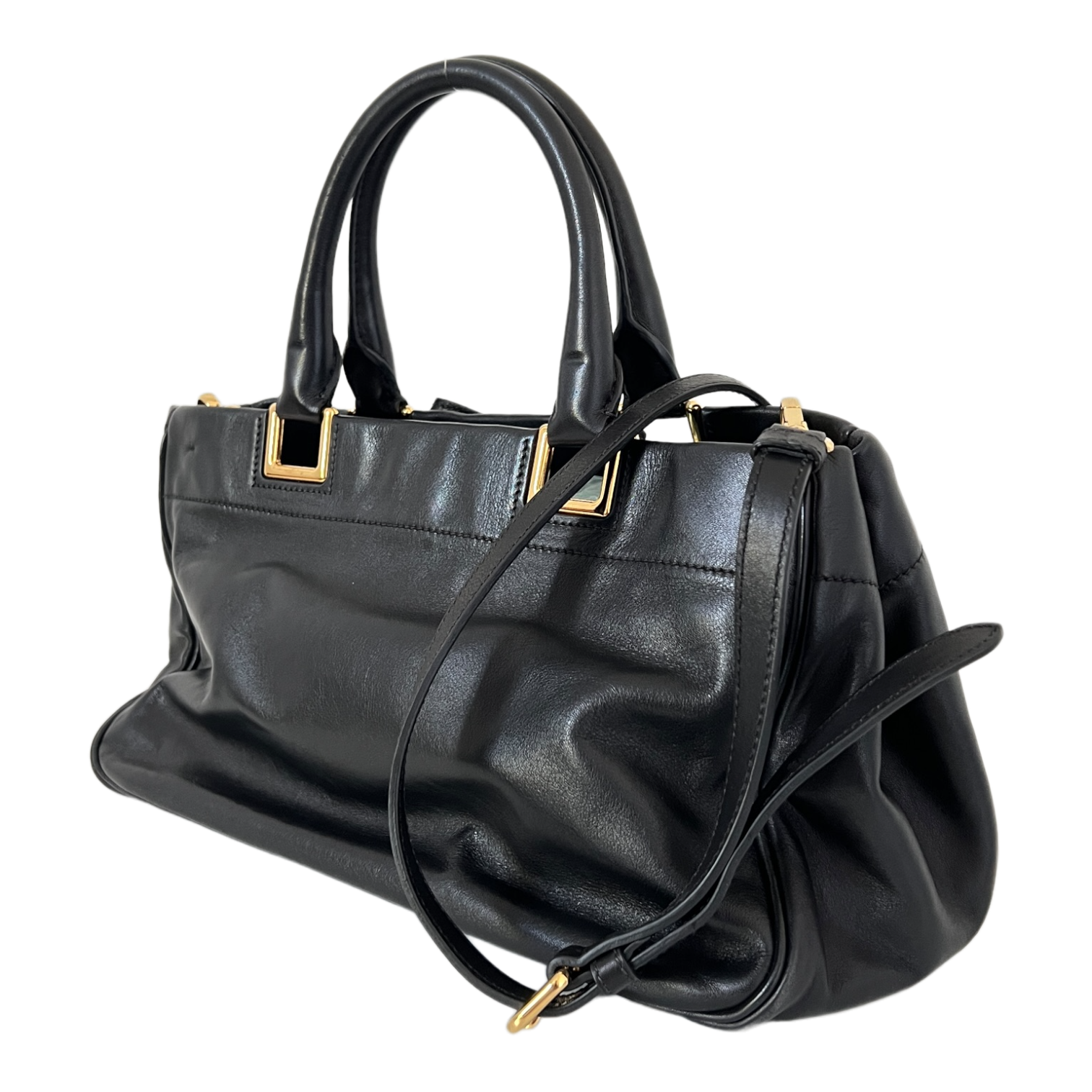 Nero Calfskin Ribbon Bag
