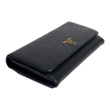 Black Leather Wallet with Chain