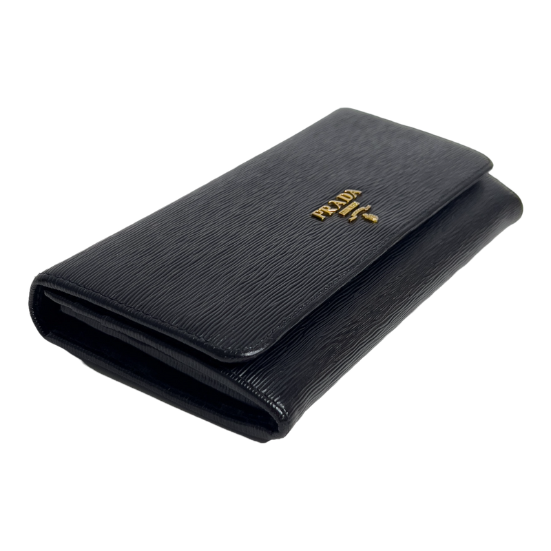 Black Leather Wallet with Chain