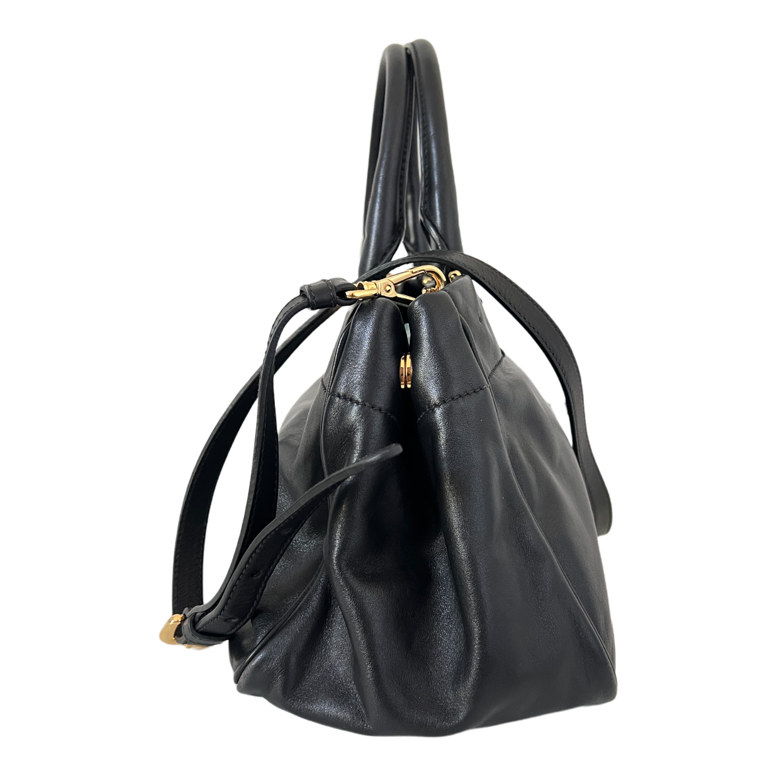 Nero Calfskin Ribbon Bag