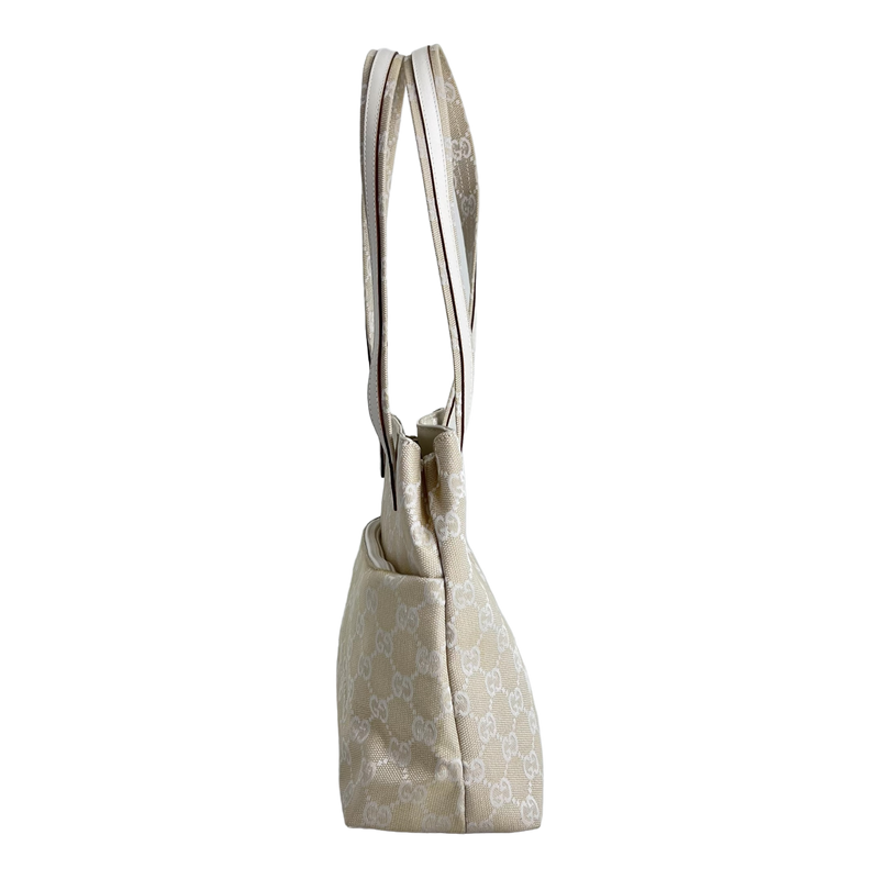 Ivory White Canvas Mini Tote